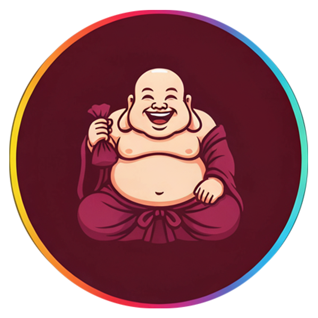 Laughing Buddha button